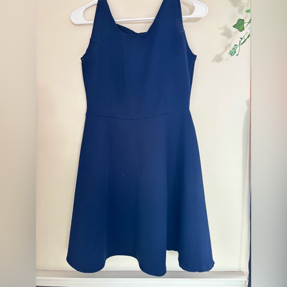 Beautiful and Elegant Navy Blue Mini Dress